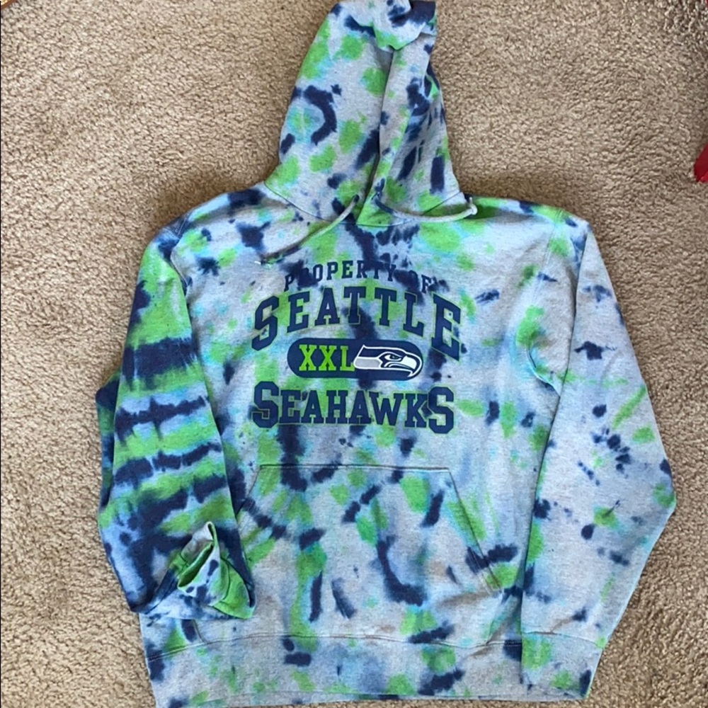 Seahawk tie-dye Hoodie